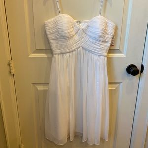Donna Morgan White chiffon dress